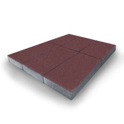 Брусчатка Колдиз Прямоугольник 600х300х80 Бордовая