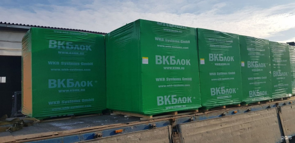 Пеноблоки стеновые ВКБлок 625x200x250, D500